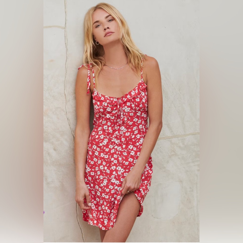 Spiritual Gangster Red Floral Dress